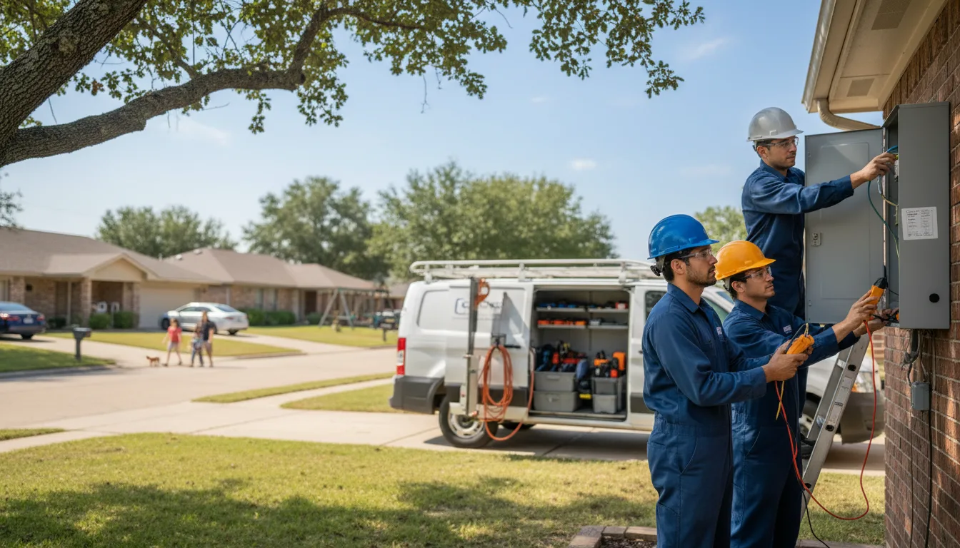 Certified electrician providing emergency electrical services in Kenney, IL